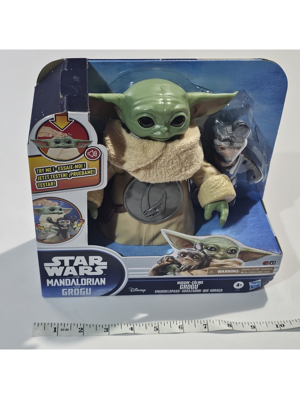 Star Wars The Mandalorian Grogu plush toy with sound and accessory